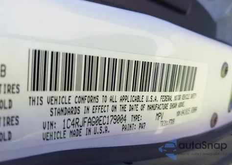 2014 Jeep Grand Cherokee Laredo из США, поврежденный, VIN 1C4RJFAG0EC179004